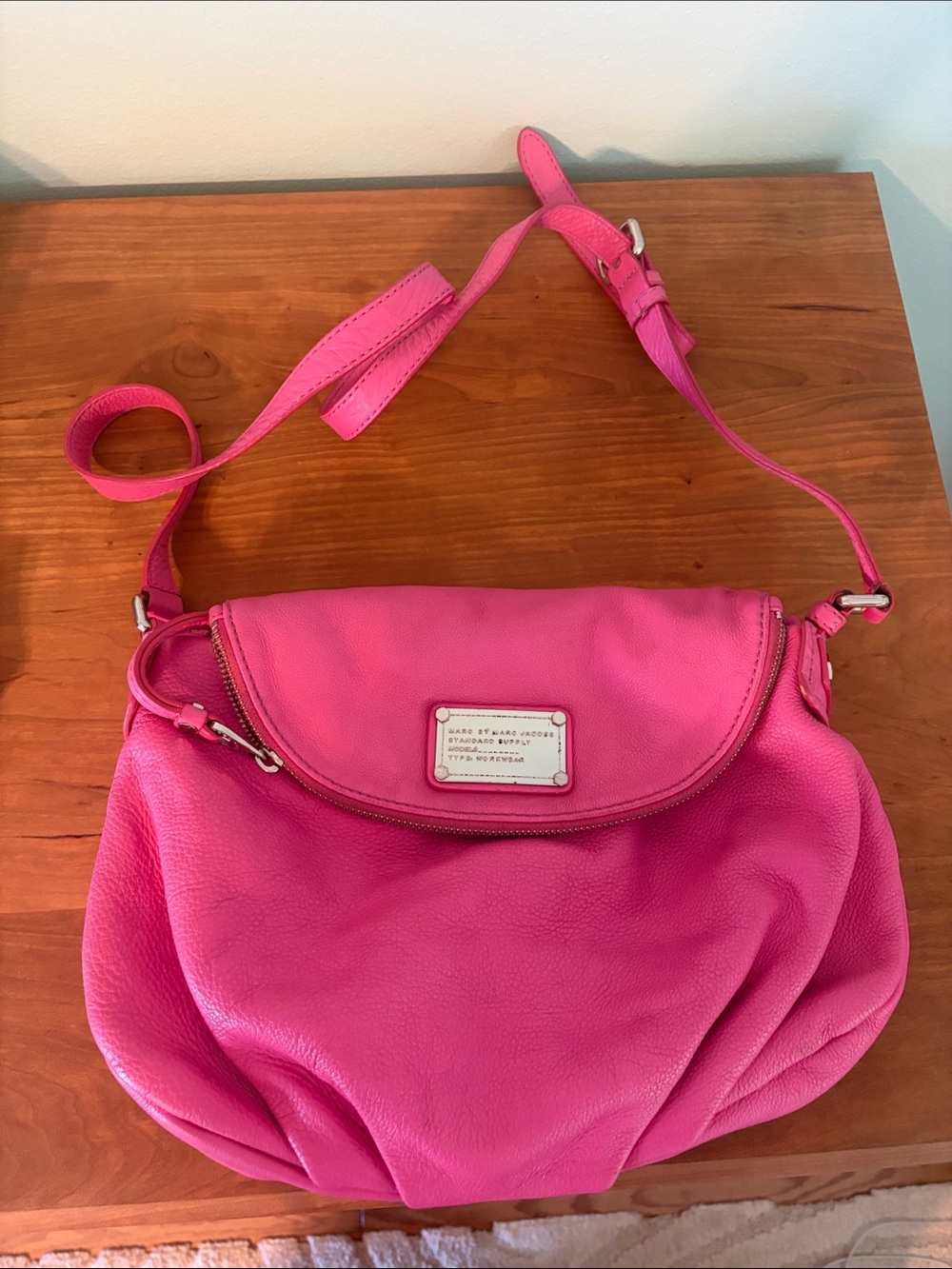 Marc by Marc Jacobs Hot Pink Leather Shoulder Bag